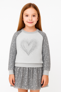 Conjunto lentejuelas corazón