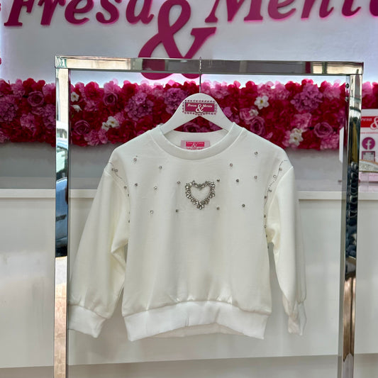 Sudadera Love pedrería