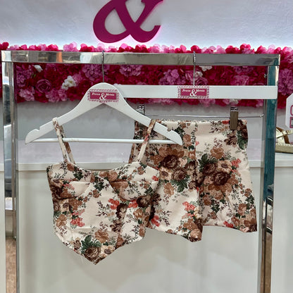 Conjunto estampado corset