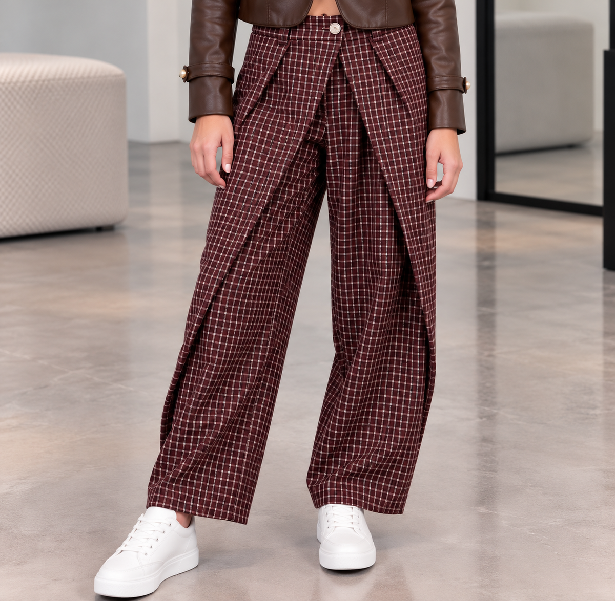 Pantalón cuadros vestir