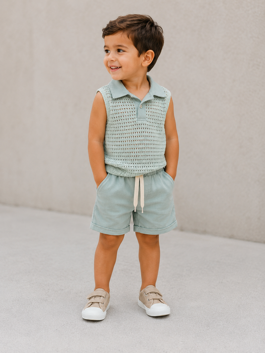 Conjunto baby hilo cuello polo