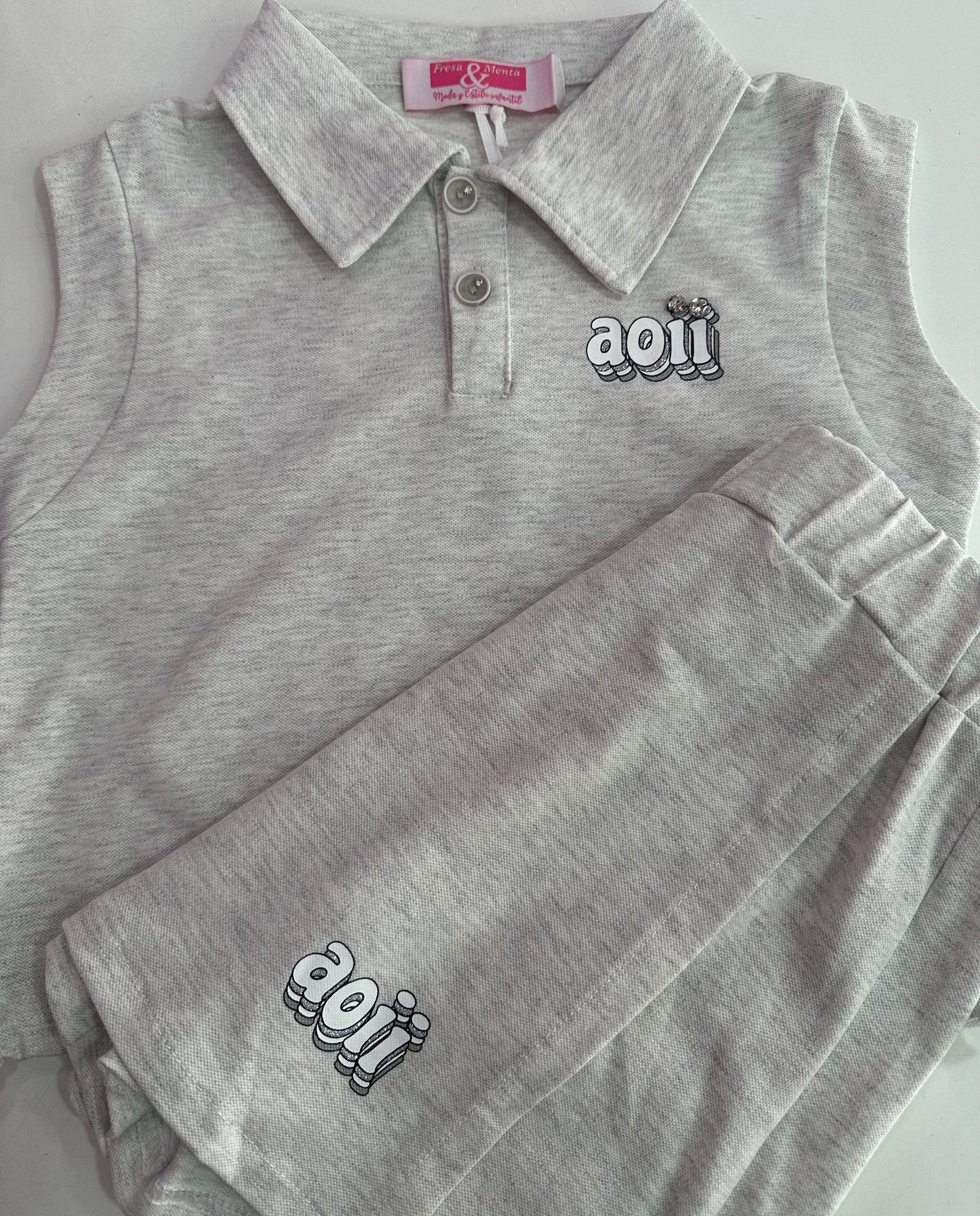 Conjunto sport polo dañada pantalón