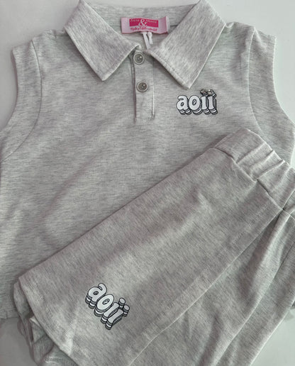 Conjunto sport polo dañada pantalón