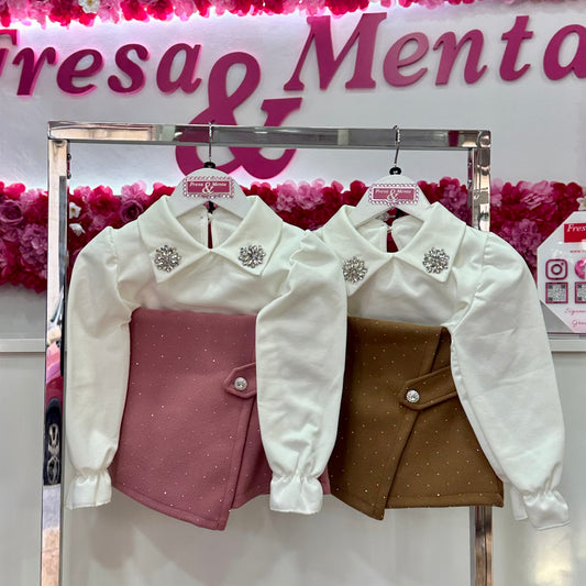 Conjunto falda pantalón