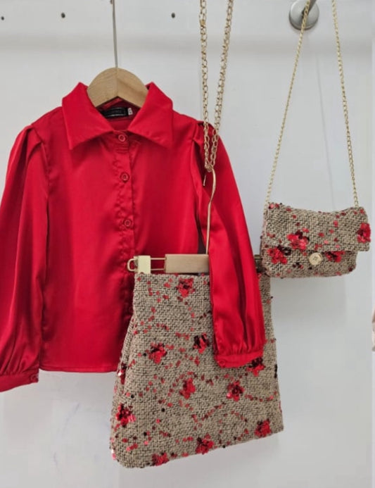 Conjunto falda lentejuelas