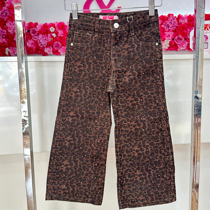 Jeans leopardo brillos