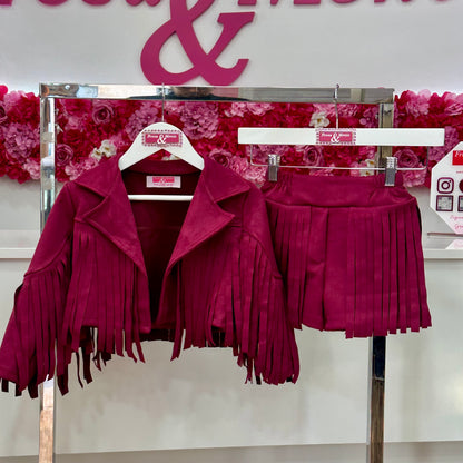 Conjunto chaqueta flecos