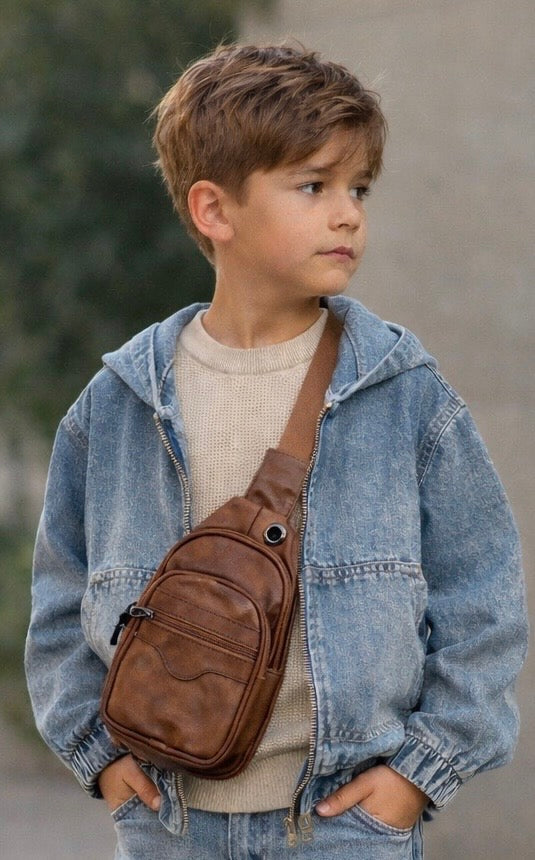 Bolso bandolera poli piel camel