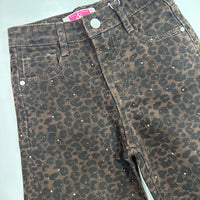 Jeans leopardo brillos