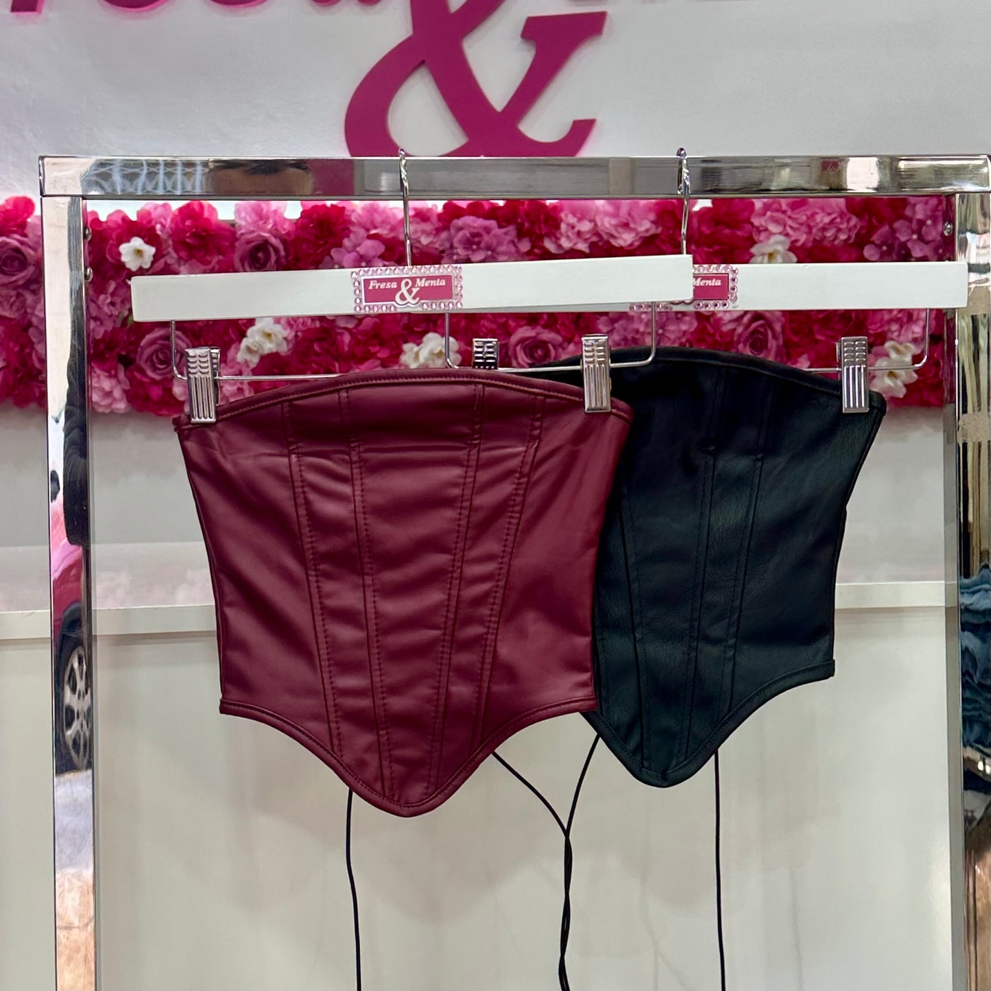 Corset efecto poli piel