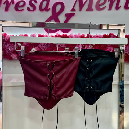 Corset efecto poli piel