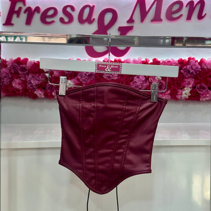 Corset efecto poli piel